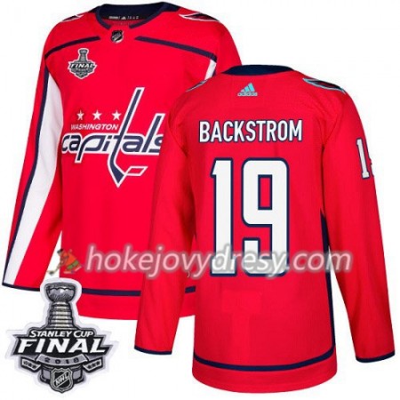 Pánské Hokejový Dres Washington Capitals Nicklas Backstrom 19 2018 Stanley Cup Final Patch Adidas Červená Authentic